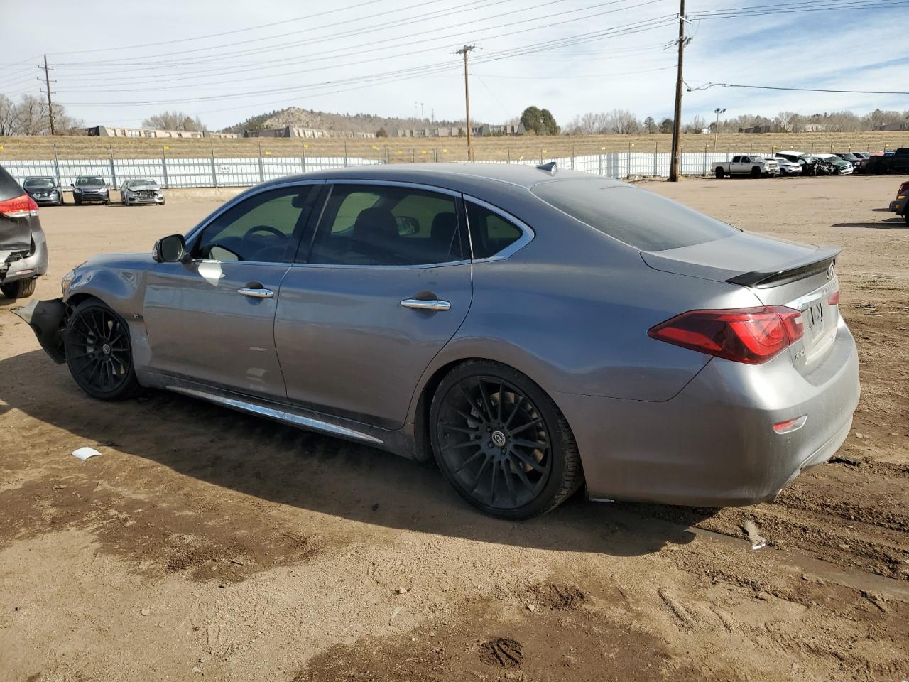 2015 Infiniti Q70 VIN JN1BY1PR7FM831236 Copart auction photo, front end / side damage thumbnail 2
