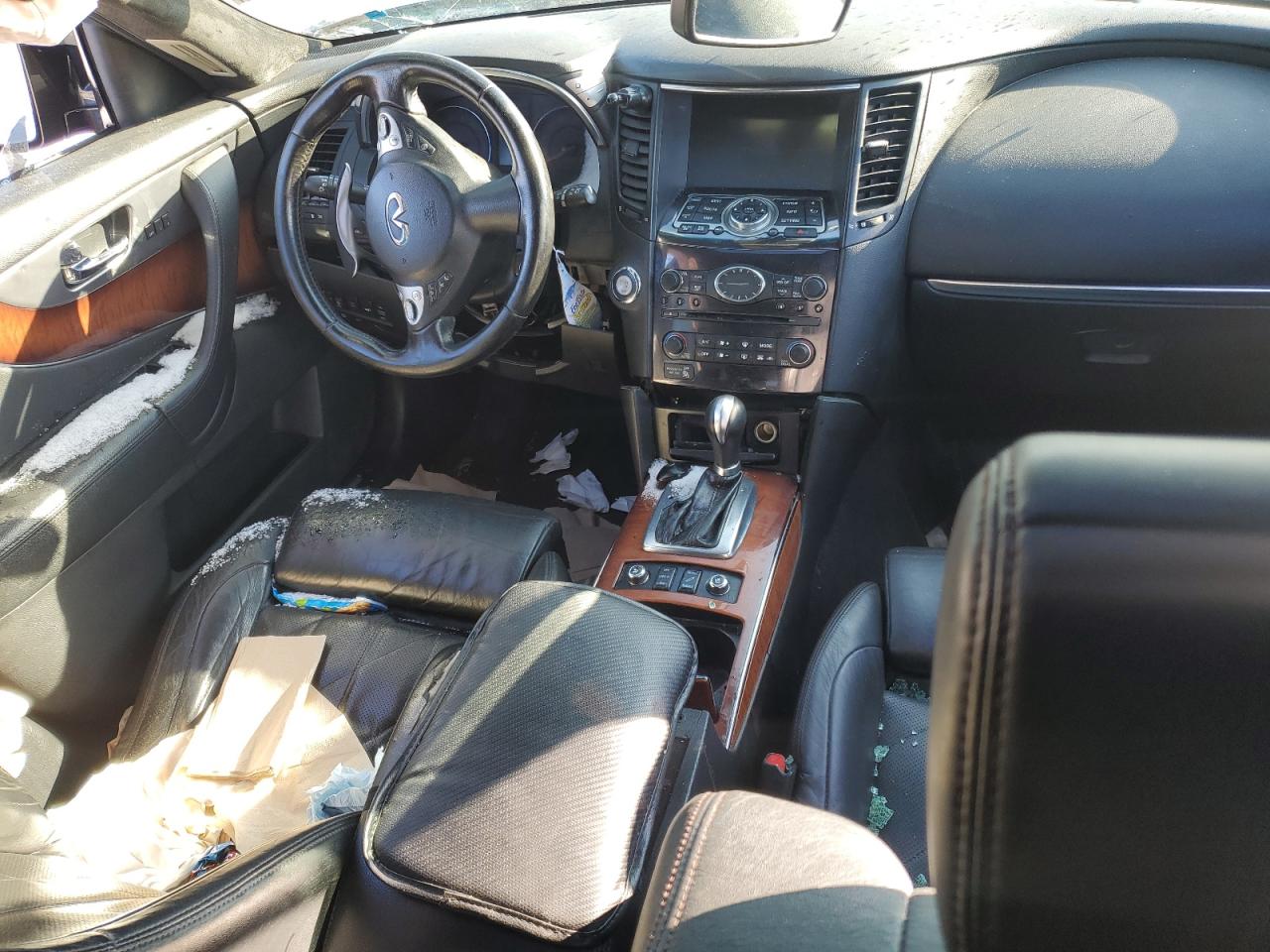 2011 Infiniti FX VIN JN8BS1MW1BM760297 Copart auction photo, front end / side damage thumbnail 8