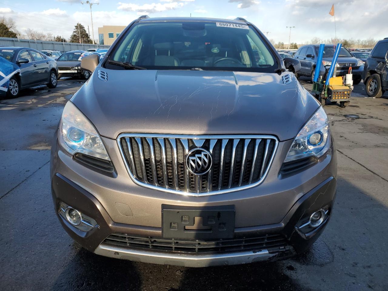 2013 Buick Encore VIN KL4CJFSB9DB138667 Copart auction photo, front end / side damage thumbnail 5