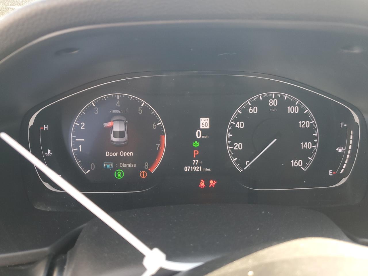 2021 Honda Accord VIN 1HGCV1F10MA059099 Copart auction photo, front end damage thumbnail 9
