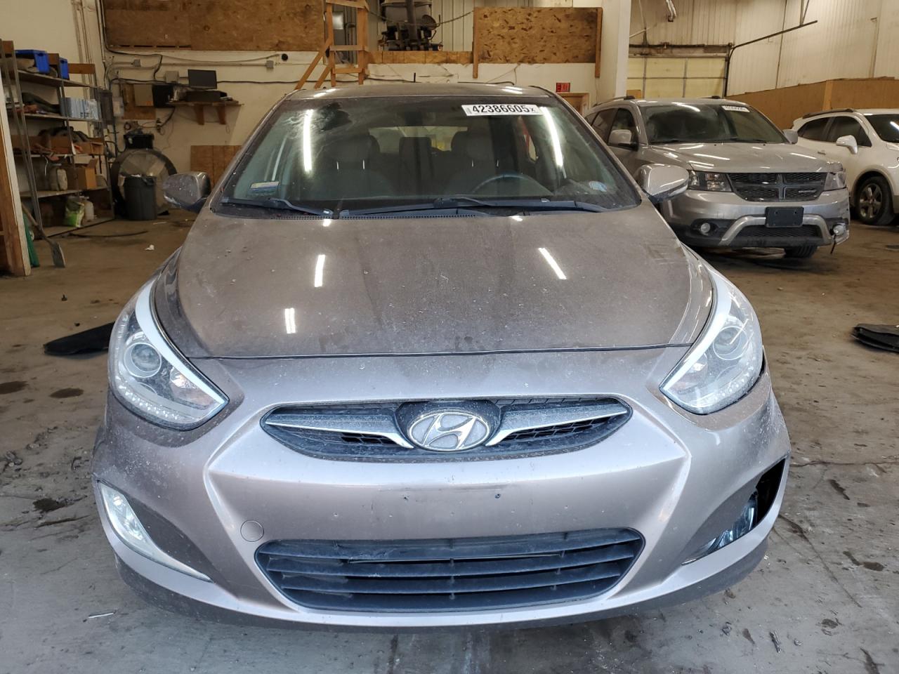 2014 Hyundai Accent VIN KMHCU5AE7EU154516 Copart auction photo, vandalism / front end damage thumbnail 5