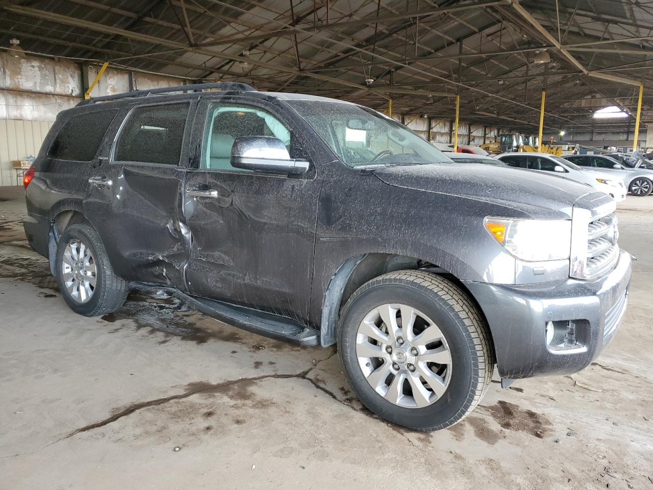 2014 Toyota Sequoia VIN 5TDDW5G17ES099609 Copart auction photo, side damage thumbnail 4