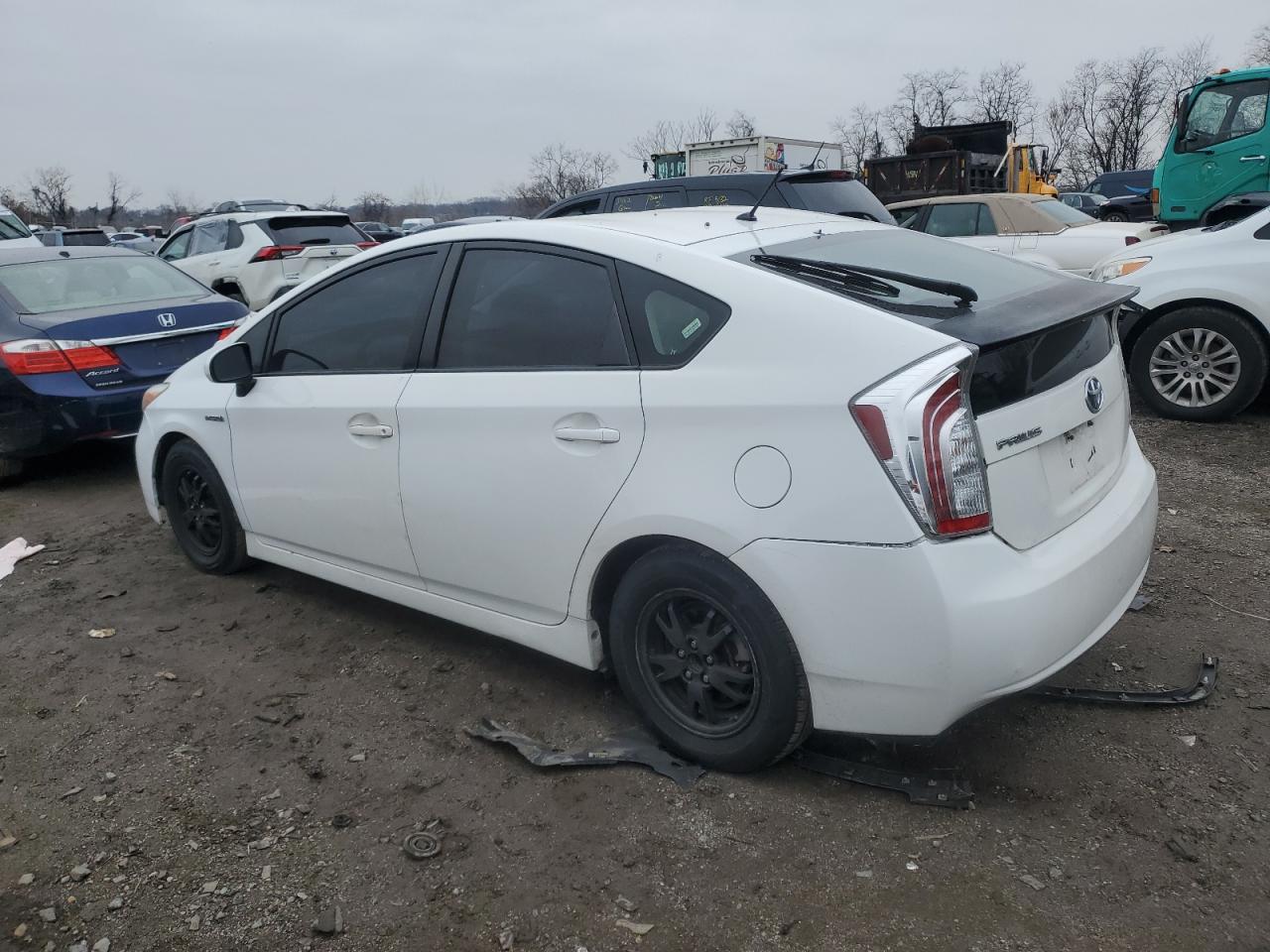 2014 Toyota Prius VIN JTDKN3DUXE1835677 Copart auction photo, front end / side damage thumbnail 2