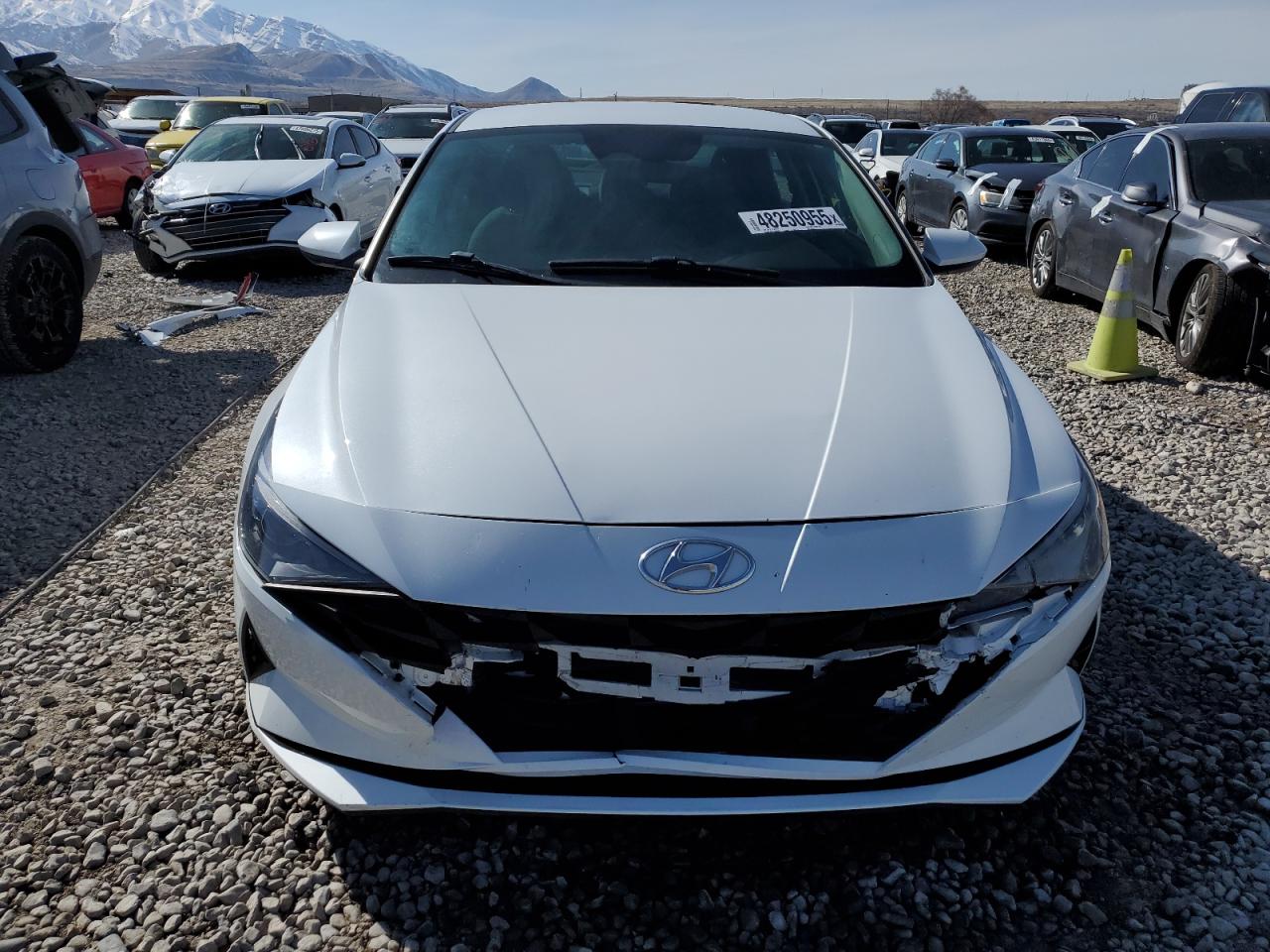 2021 Hyundai Elantra VIN 5NPLS4AG9MH021447 Copart auction photo, front end / rear end damage thumbnail 5