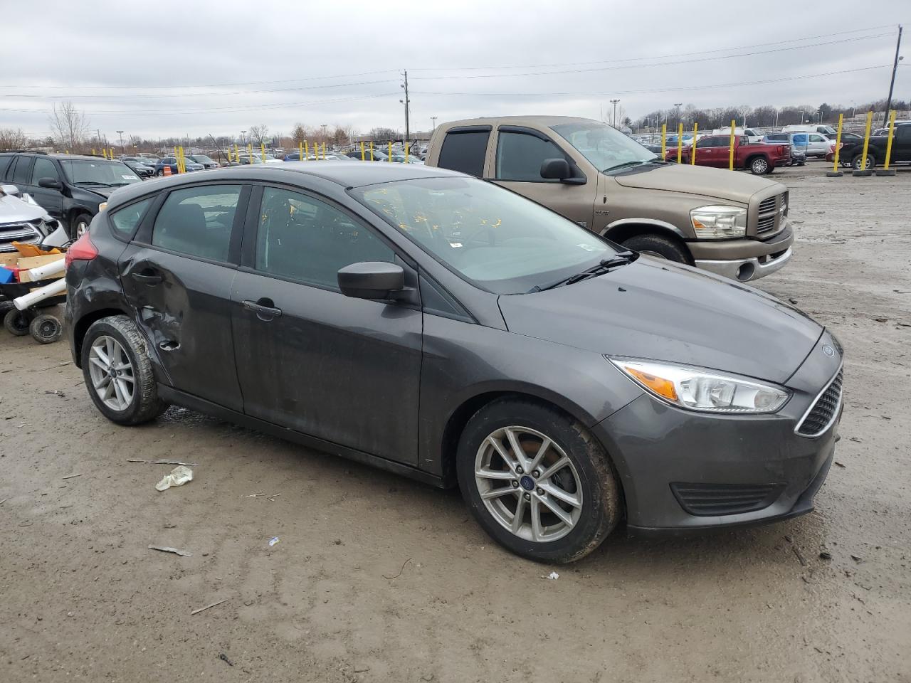 2018 Ford Focus VIN 1FADP3K2XJL258559 Copart auction photo, side / rear end damage thumbnail 4