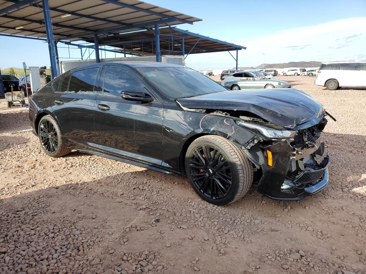 2024 Cadillac CT5 VIN 1G6DP5RK2R0119473 Copart auction photo, front end / side damage thumbnail 4