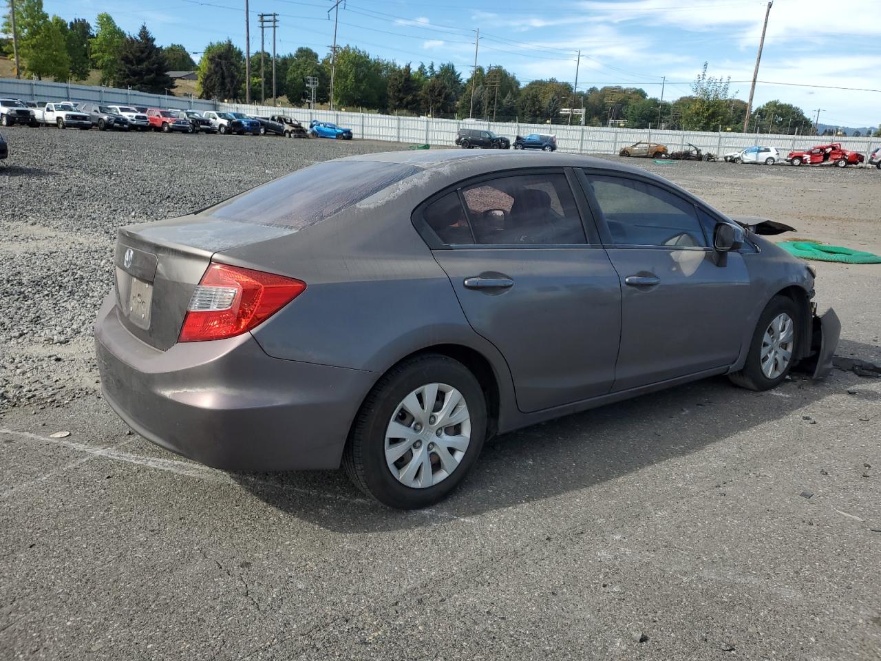 2012 Honda Civic VIN 2HGFB2F5XCH562394 Copart auction photo, front end damage thumbnail 3