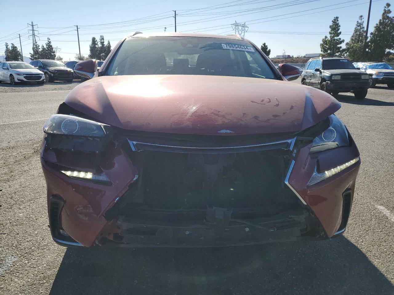 2018 Lexus NX VIN JTJYARBZ4J2087453 Copart auction photo, front end damage thumbnail 5