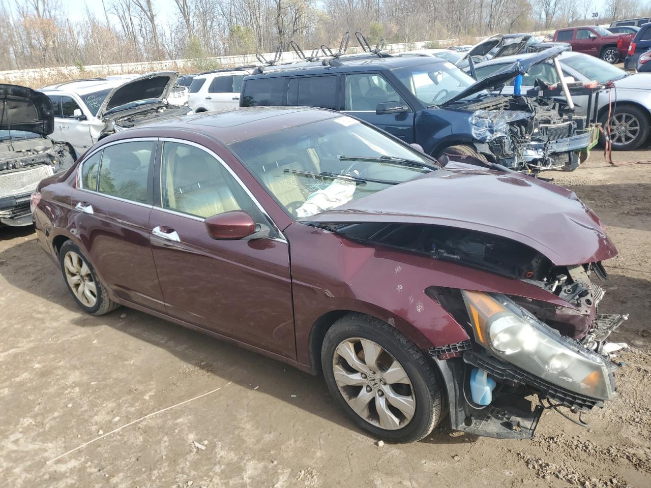 2008 Honda Accord VIN 1HGCP36848A077145 Copart auction photo, front end damage thumbnail 4