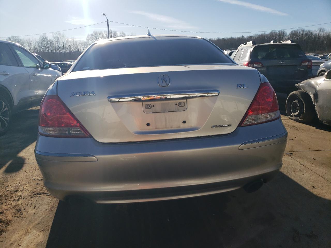 2005 Acura RL VIN JH4KB16555C001760 Copart auction photo, front end / side damage thumbnail 6