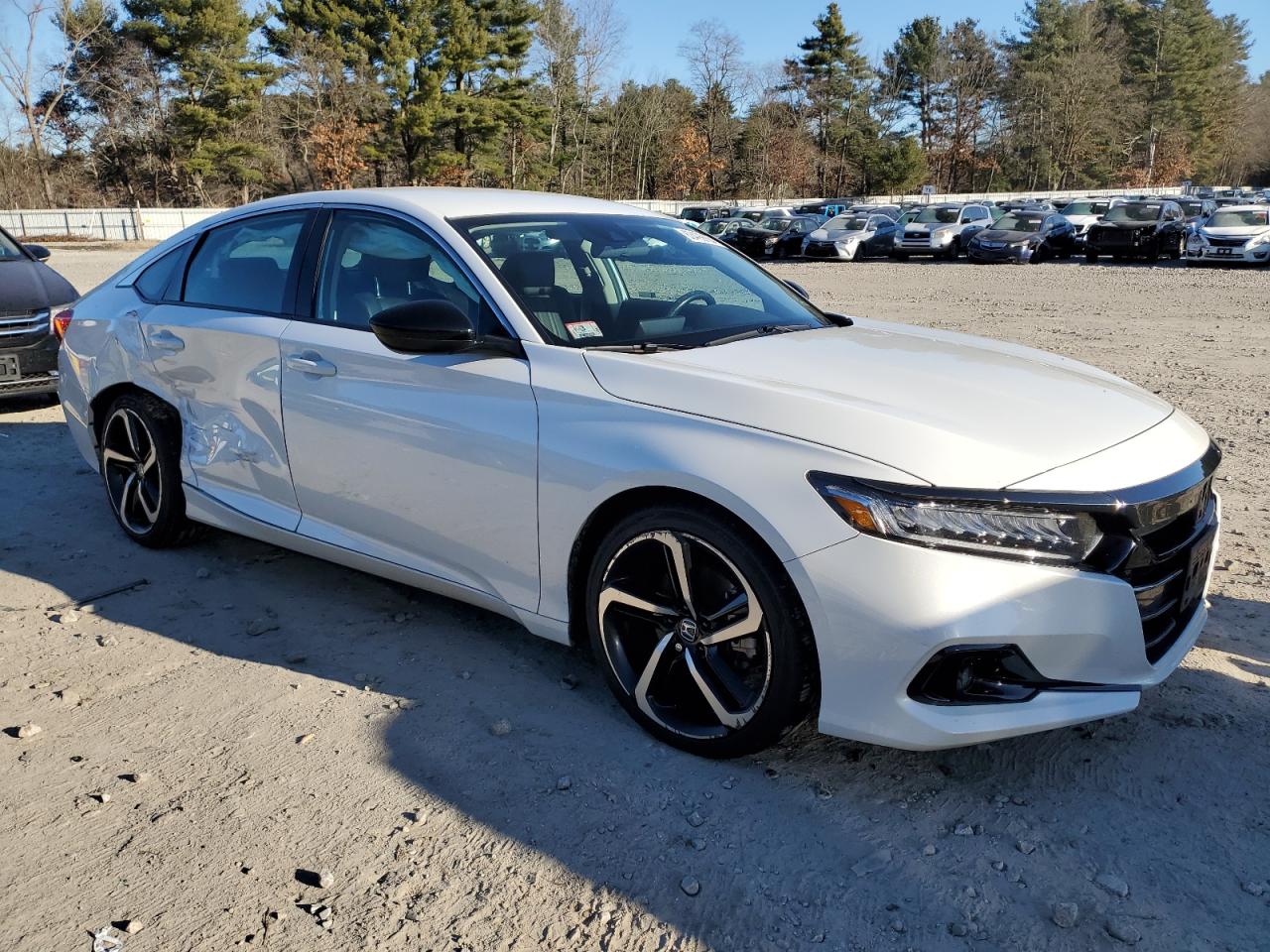 2022 Honda Accord VIN 1HGCV1F45NA112357 Copart auction photo, side damage thumbnail 4