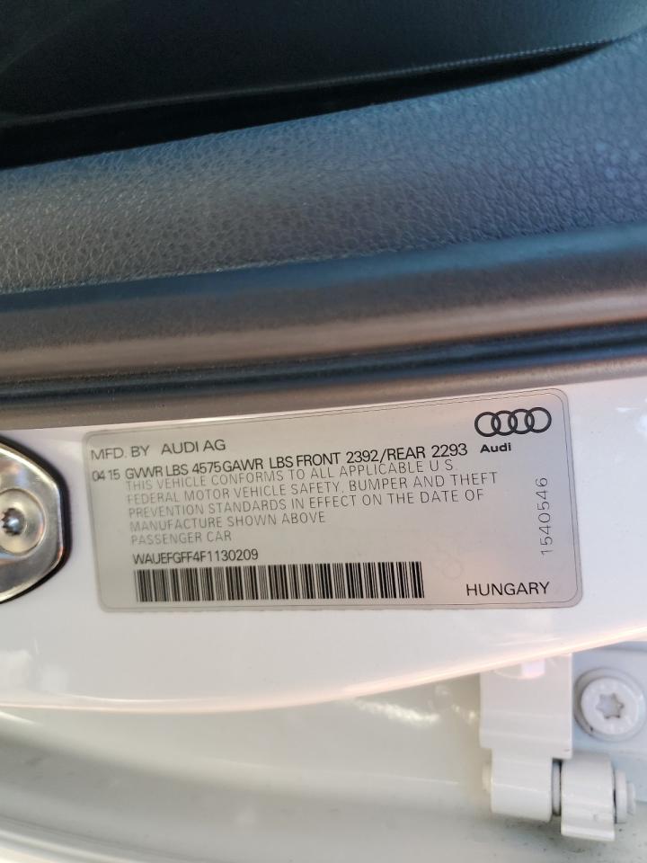 2015 Audi A3 VIN WAUEFGFF4F1130209 Copart auction photo, front end / minor dent/scratches damage thumbnail 13