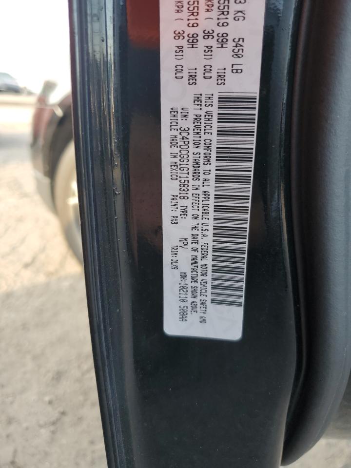 2016 Dodge Journey VIN 3C4PDCGG1GT158318 Copart auction photo, water/flood damage thumbnail 14