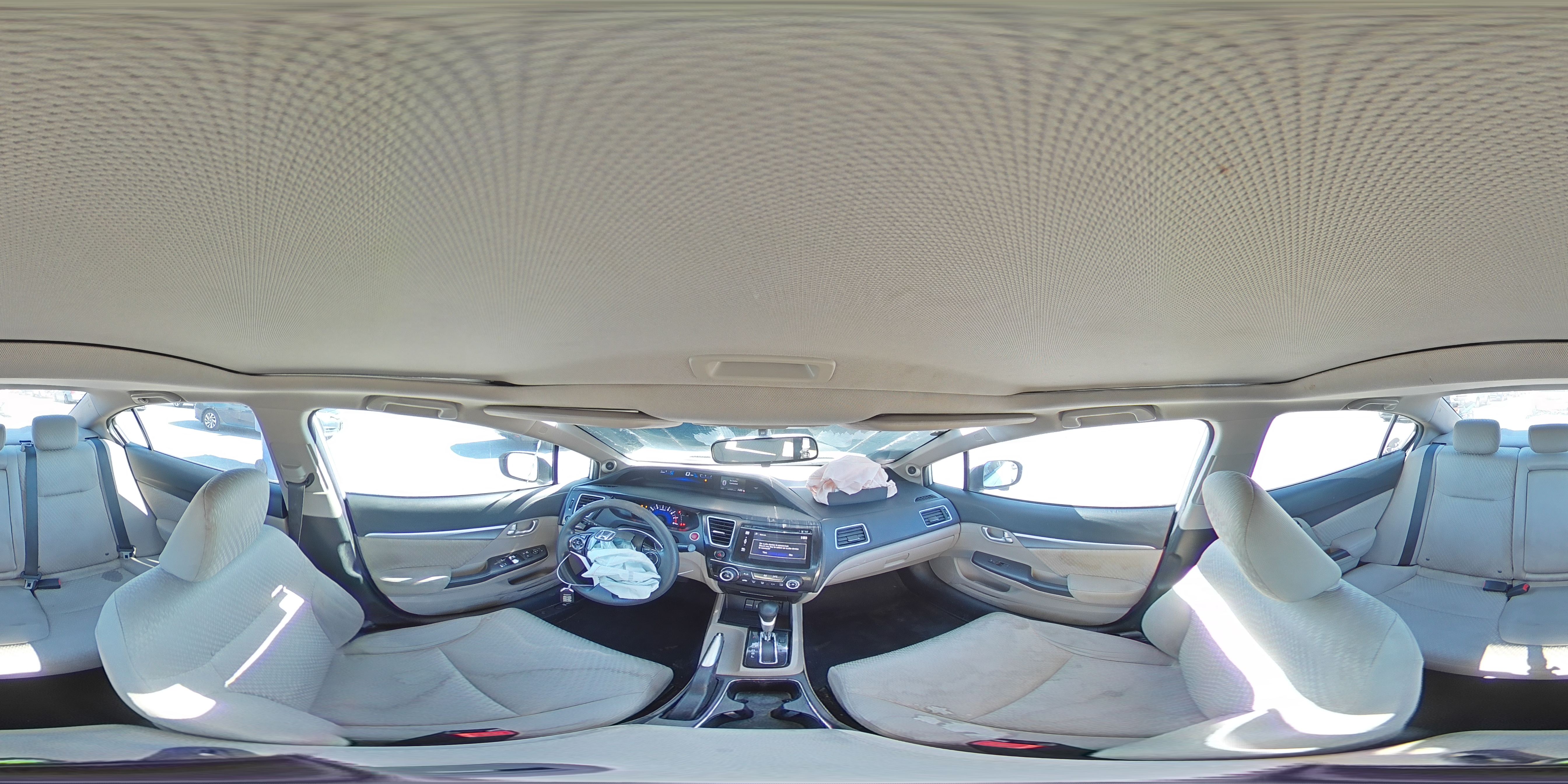 2015 Honda Civic VIN 19XFB2F80FE067565 Copart auction photo, front end / side damage thumbnail 13