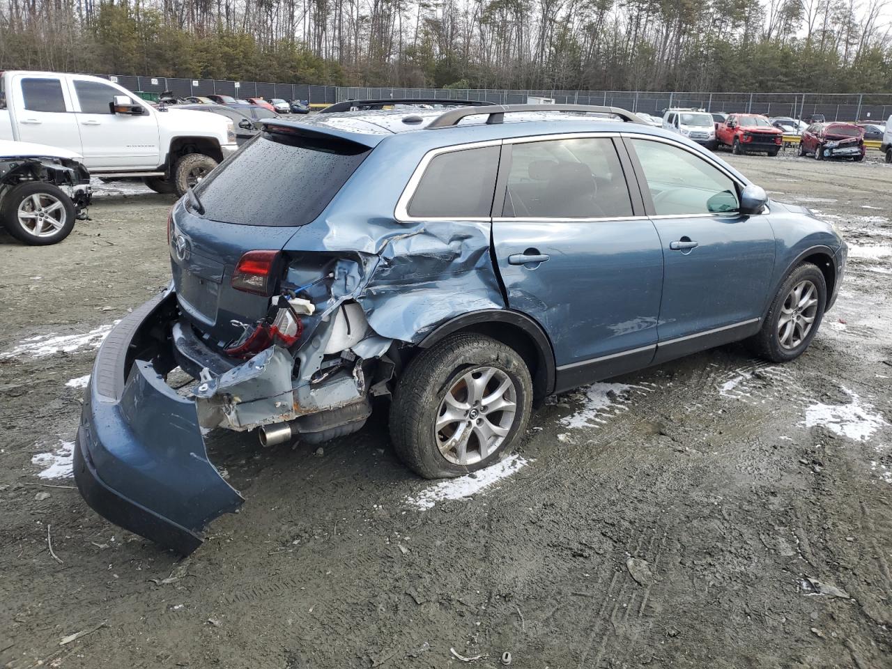 2014 Mazda CX-9 VIN JM3TB3CV4E0438728 Copart auction photo, rear end / side damage thumbnail 3