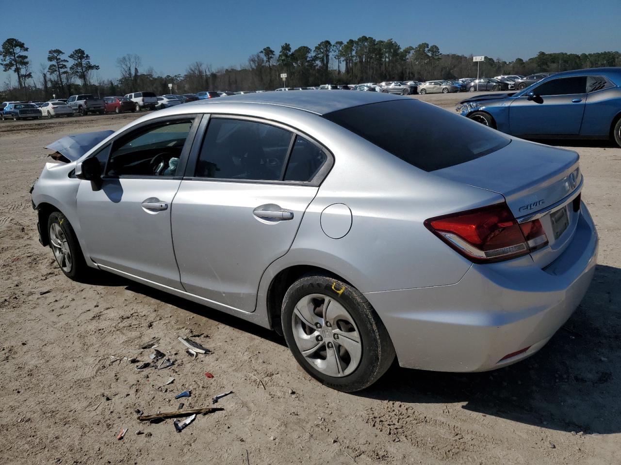 2013 Honda Civic VIN 2HGFB2F53DH566255 Copart auction photo, front end / side damage thumbnail 2