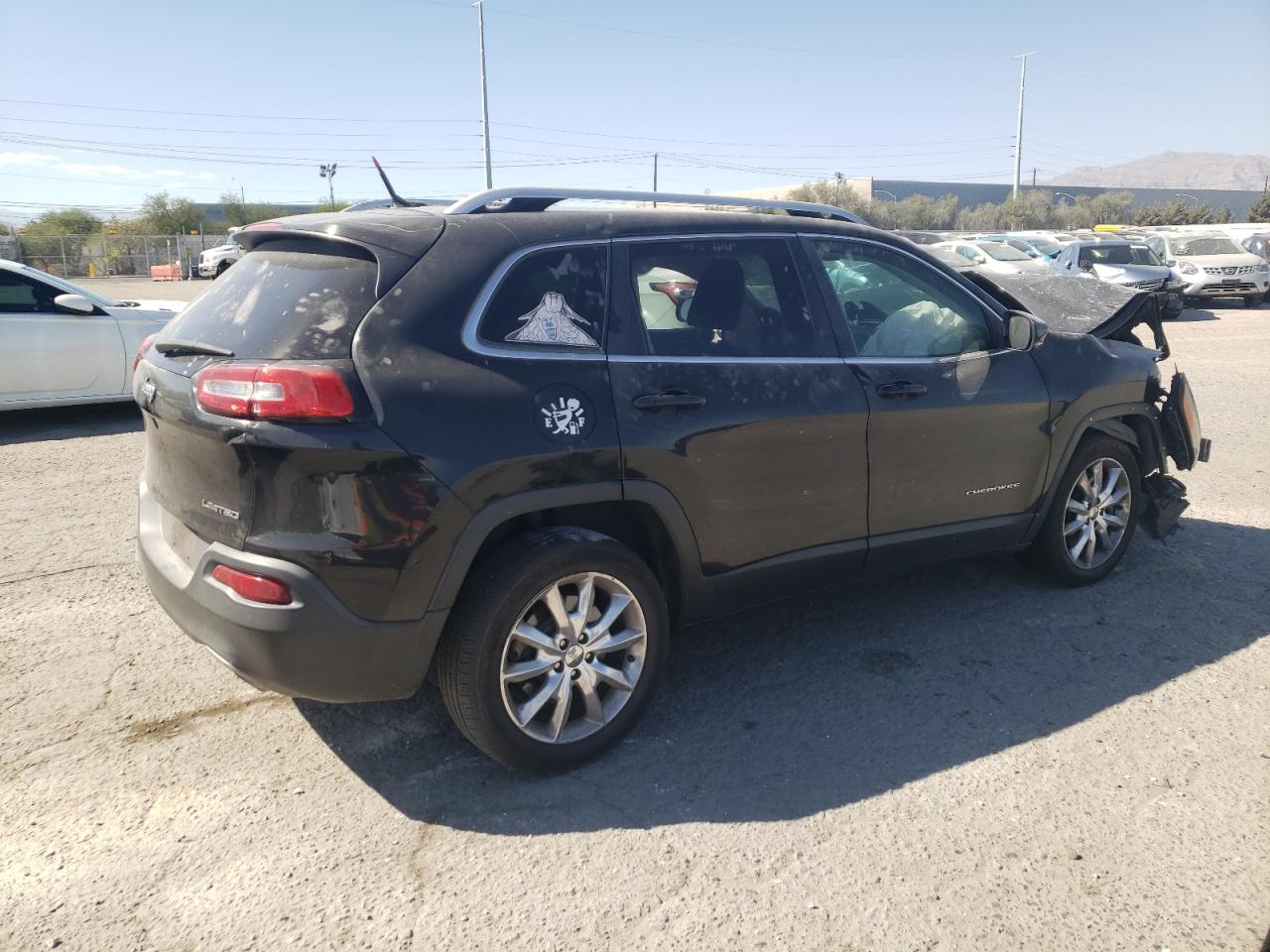 2014 Jeep Grand Cherokee VIN 1C4PJLDS2EW173130 Copart auction photo, front end / side damage thumbnail 3