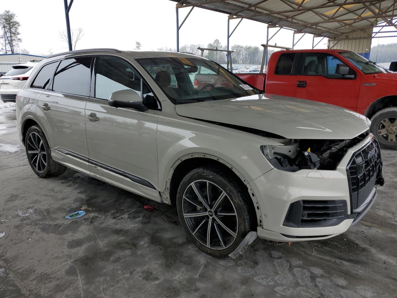 2021 Audi Q7 VIN WA1LXAF74MD035510 Copart auction photo, front end damage thumbnail 4