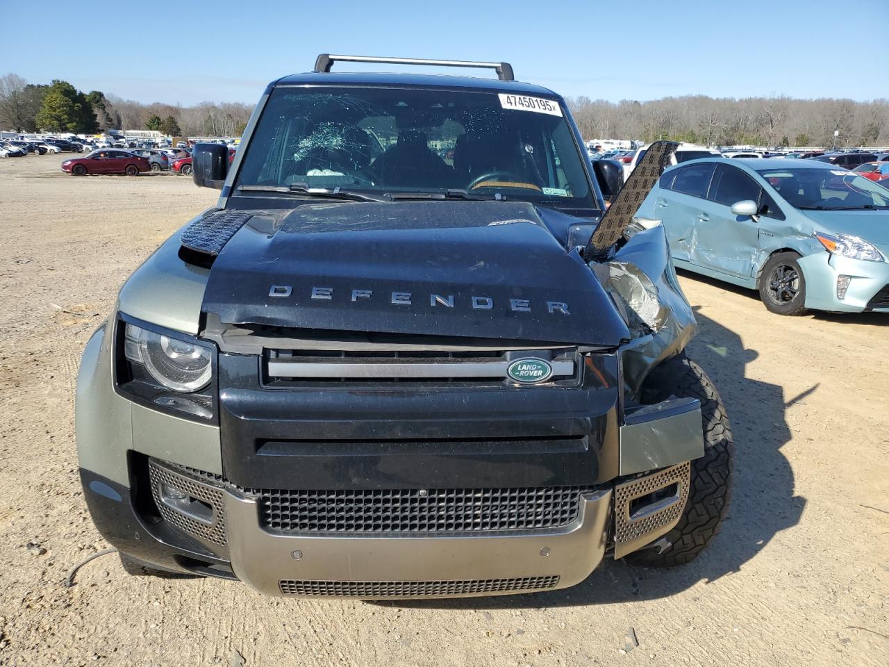 2022 Land Rover Defender VIN SALEXERU1N2073905 Copart auction photo, front end / minor dent/scratches damage thumbnail 5