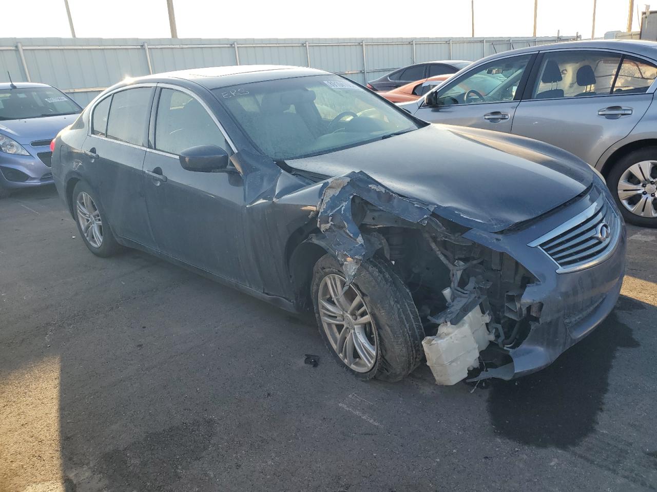 2011 Infiniti G VIN JN1CV6AR5BM350964 Copart auction photo, front end damage thumbnail 4