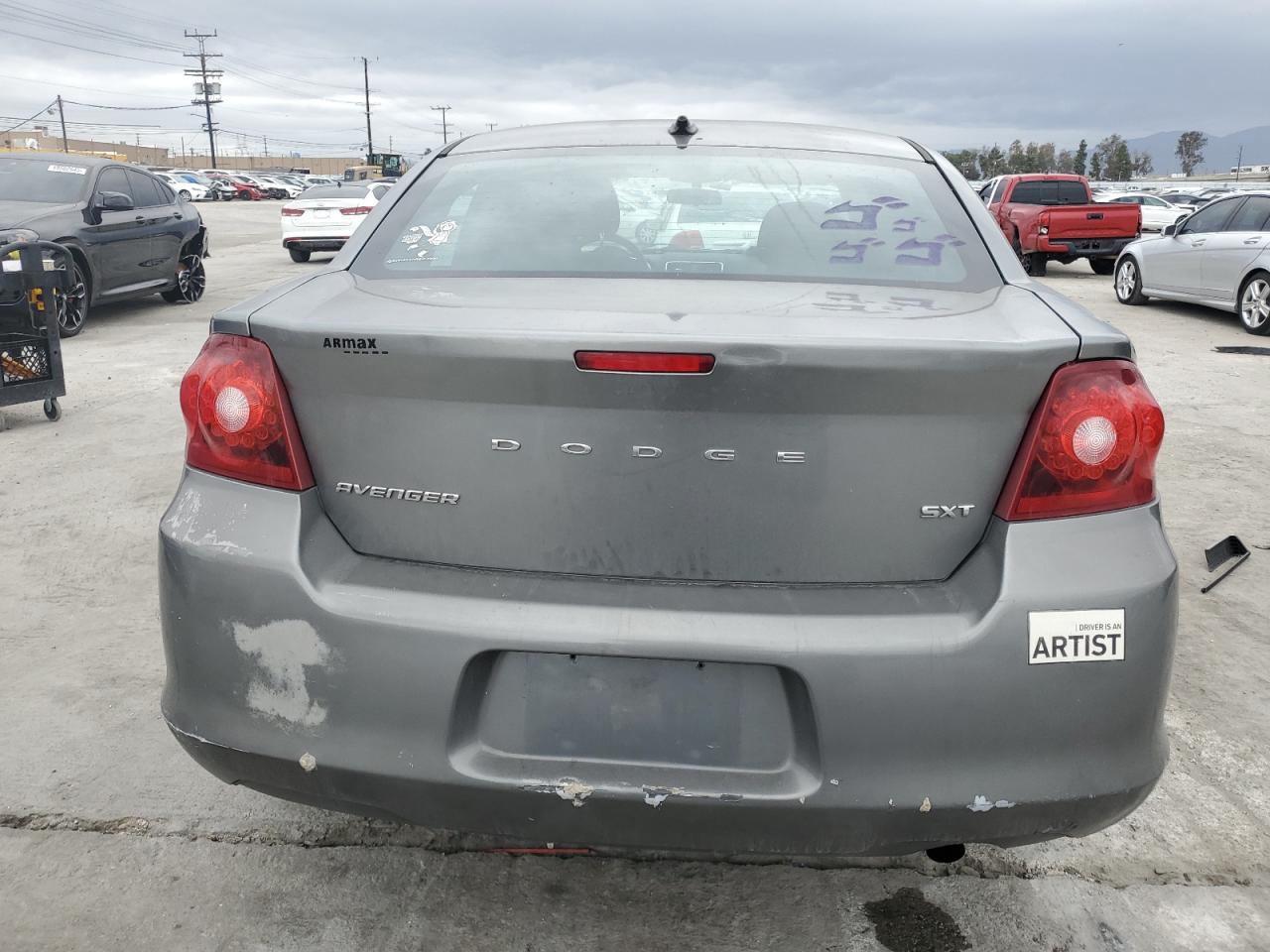 2012 Dodge Avenger VIN 1C3CDZCBXCN280413 Copart auction photo, all over damage thumbnail 6