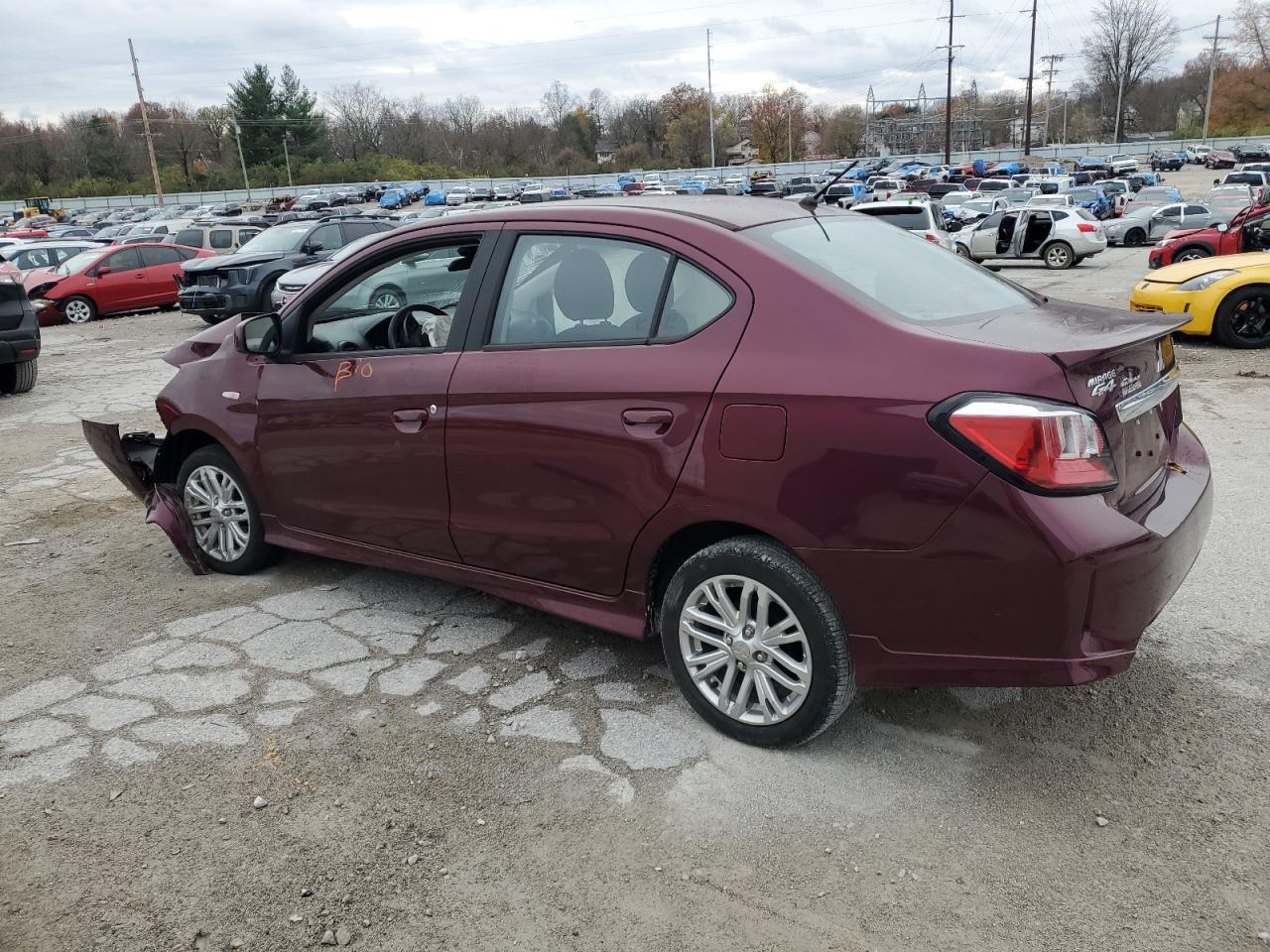 2021 Mitsubishi Mirage VIN ML32FUFJXMHF04695 Copart auction photo, front end / side damage thumbnail 2