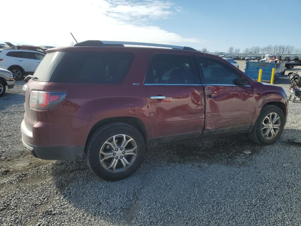 2015 GMC Acadia VIN 1GKKRRKD7FJ367648 Copart auction photo, all over damage thumbnail 3