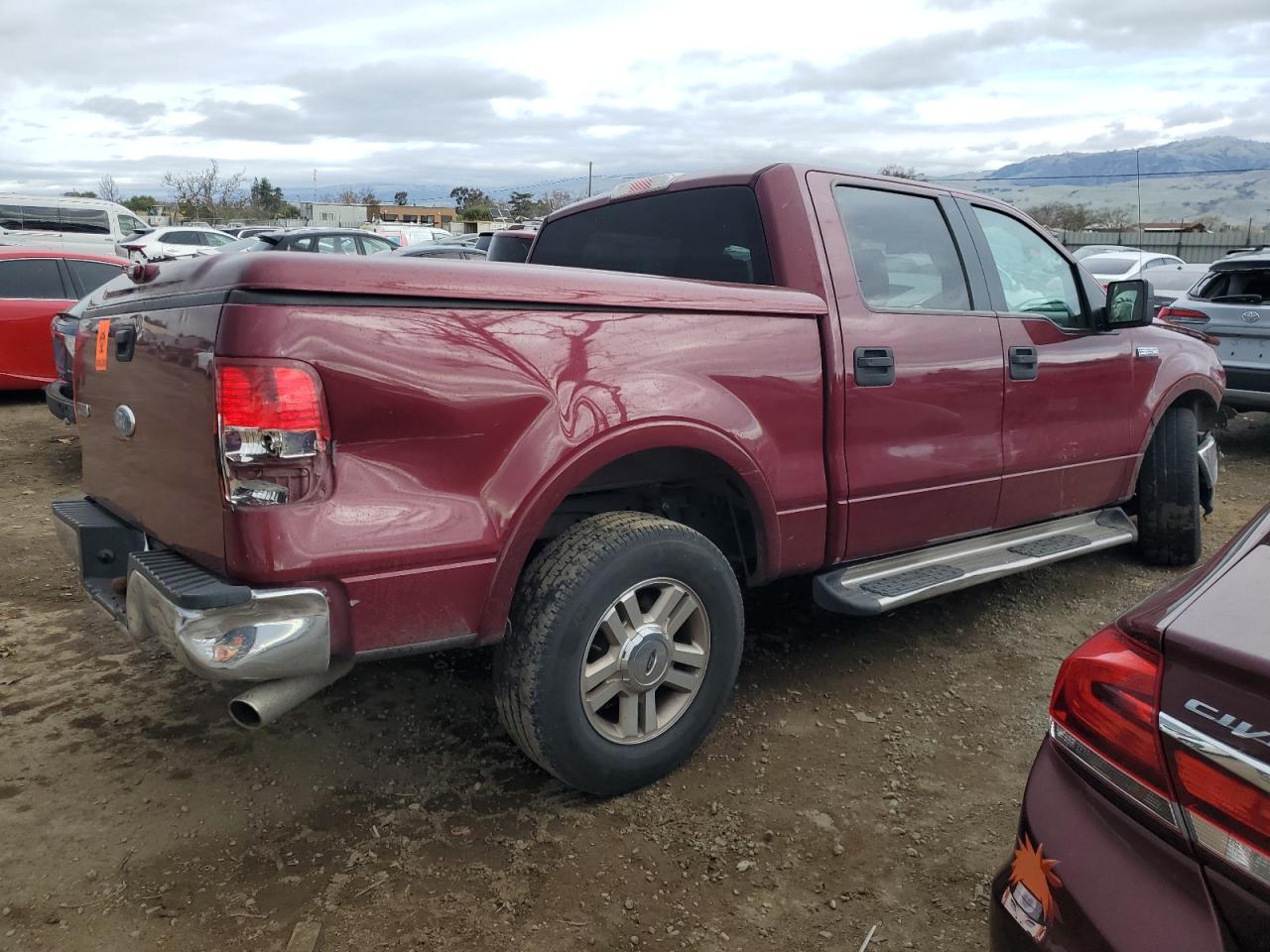 2006 Ford F-150 VIN 1FTPW12566KD72550 Copart auction photo, front end / rear end damage thumbnail 3