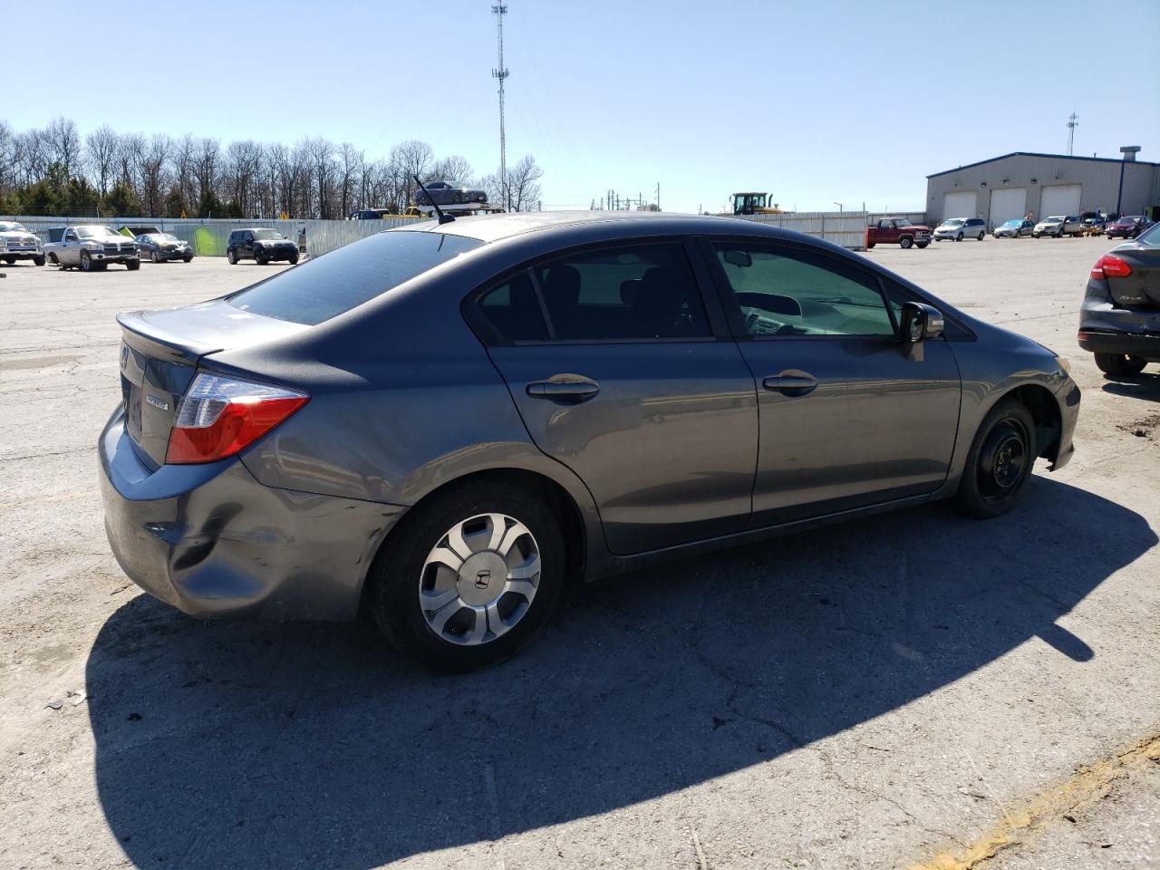2012 Honda Civic VIN JHMFB4F26CS003965 Copart auction photo, rear end / side damage thumbnail 3