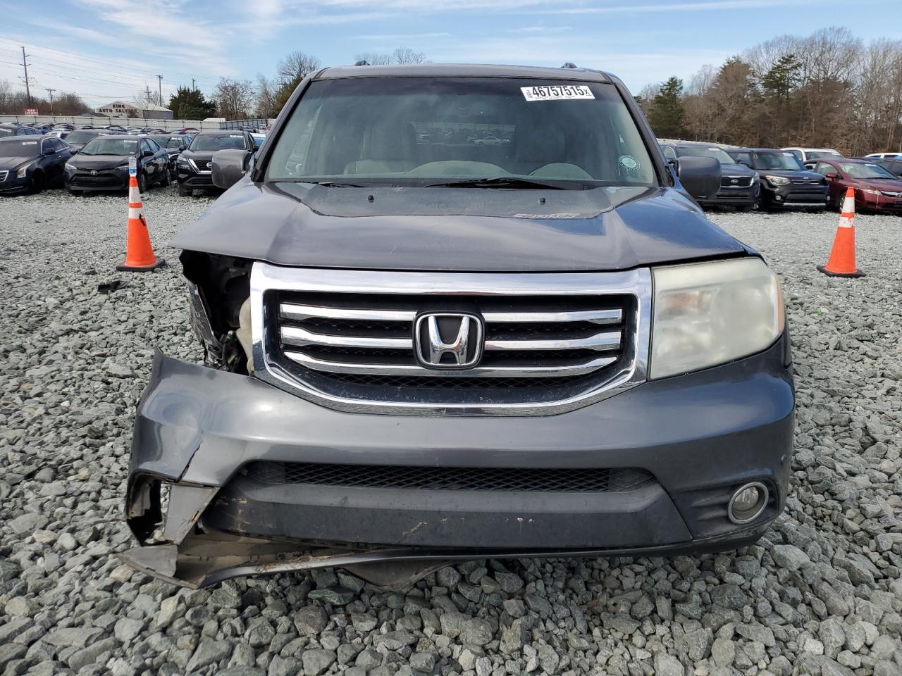 2012 Honda Pilot VIN 5FNYF3H90CB029042 Copart auction photo, front end / minor dent/scratches damage thumbnail 5