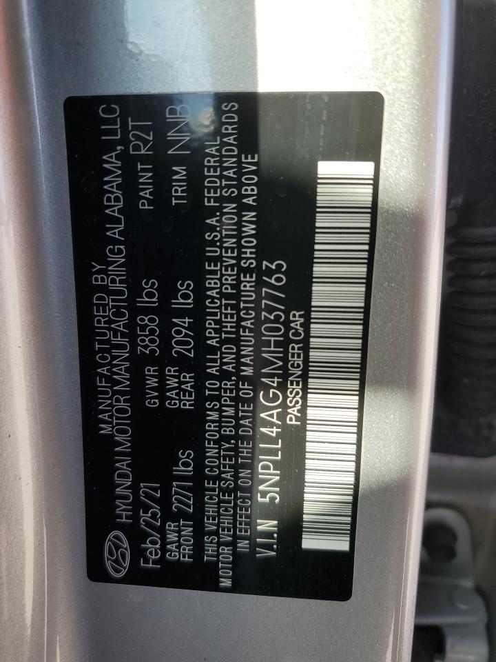 2021 Hyundai Elantra VIN 5NPLL4AG4MH037763 Copart auction photo, rear end damage thumbnail 13