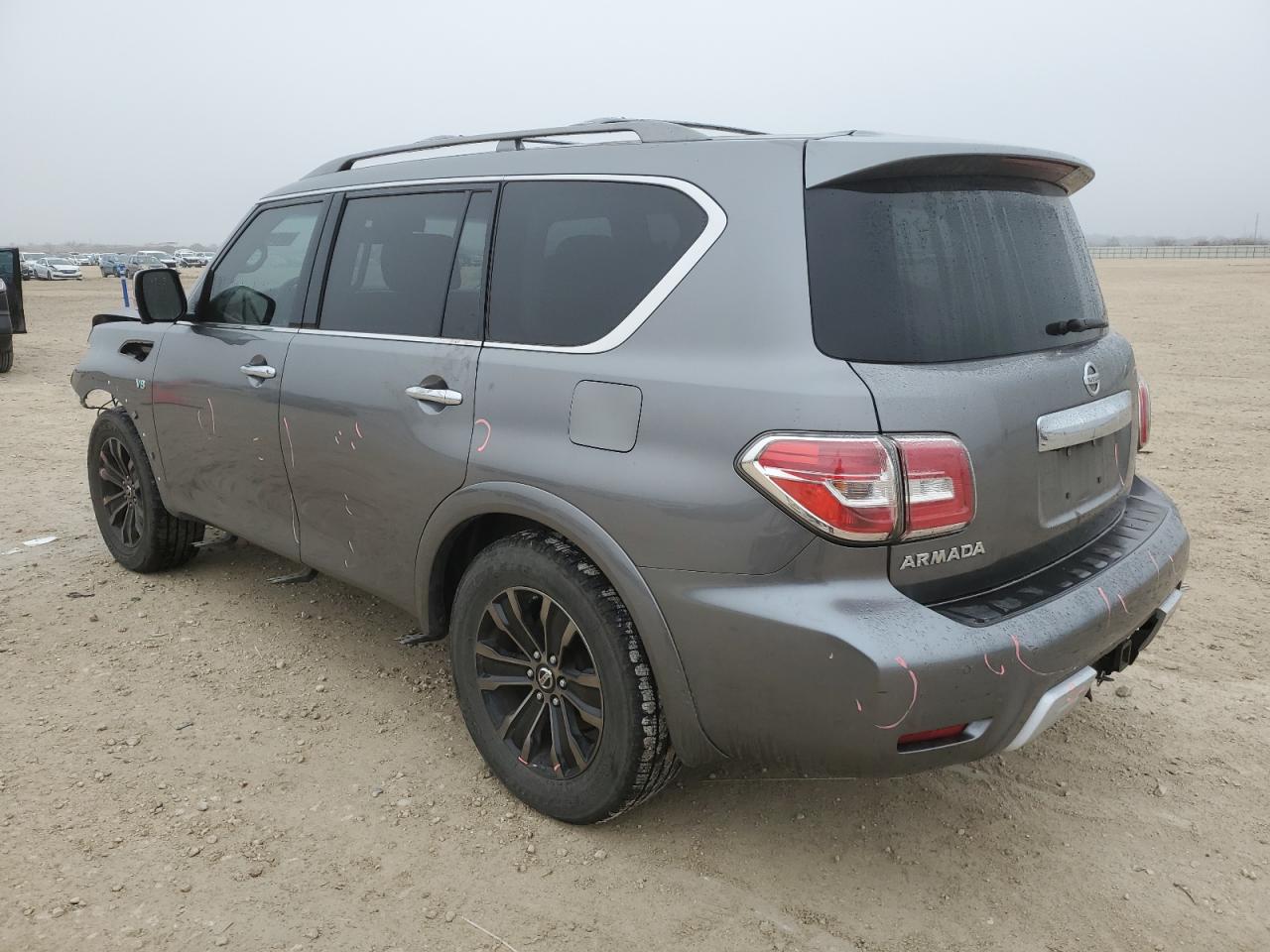 2017 Nissan Armada VIN JN8AY2NC9H9510905 Copart auction photo, front end / side damage thumbnail 2