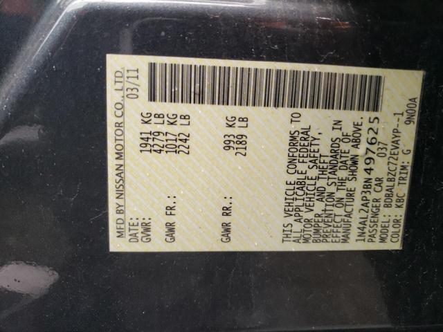 2011 Nissan Altima VIN 1N4AL2AP3BN497625 Copart auction photo, front end damage thumbnail 12