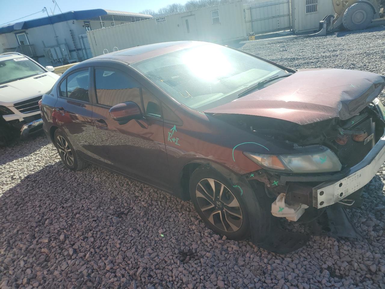 2014 Honda Civic VIN 19XFB2F83EE072967 Copart auction photo, front end damage thumbnail 4