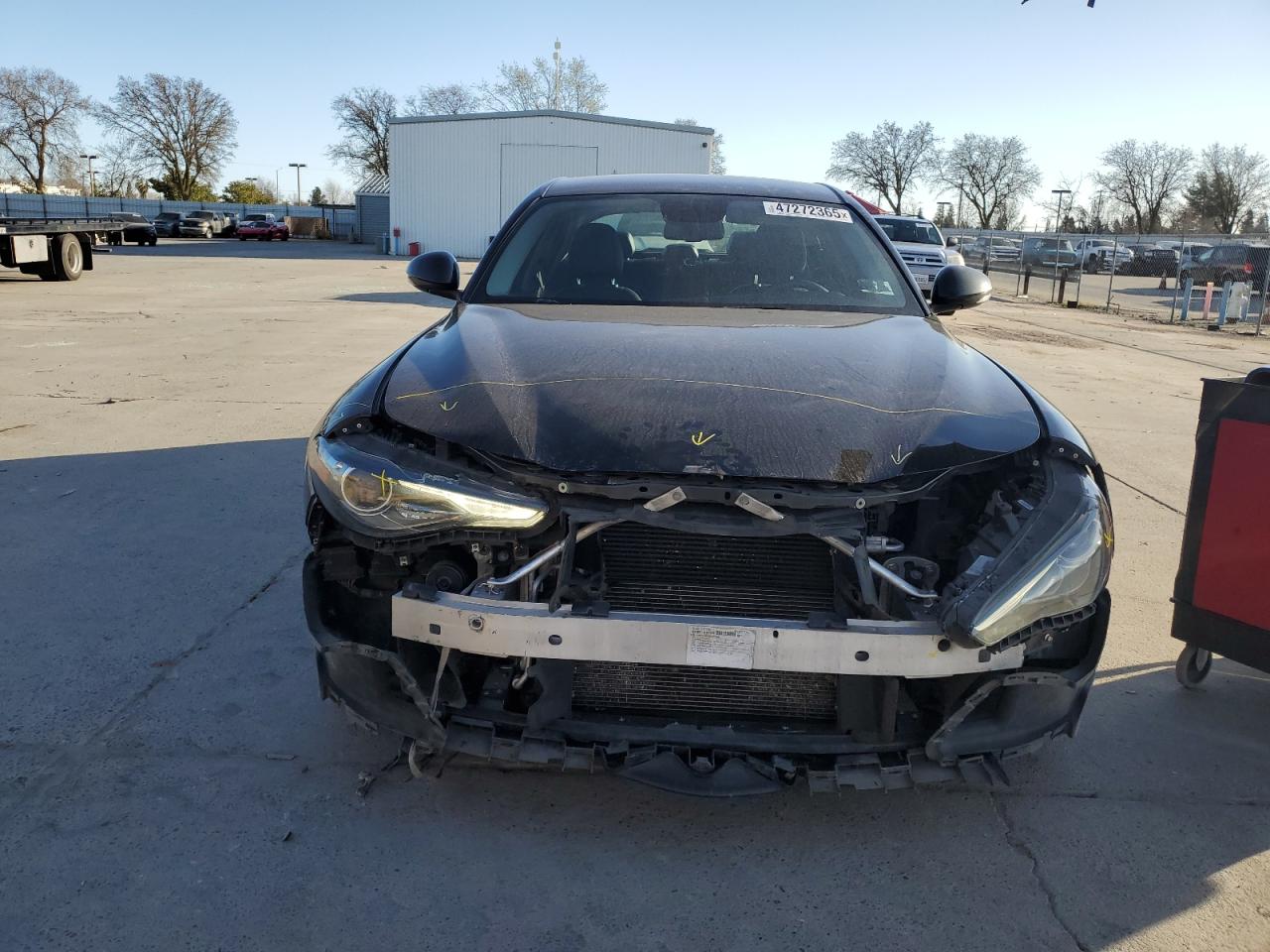 2019 Alfa Romeo Giulia VIN ZARFAMAN4K7605244 Copart auction photo, front end damage thumbnail 5
