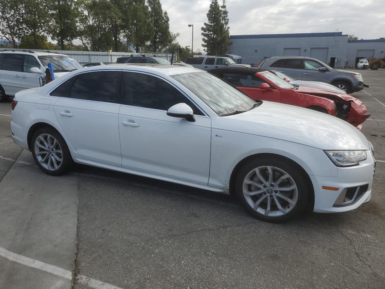 2019 Audi A4 VIN WAUDNAF49KA115452 Copart auction photo, side damage thumbnail 4