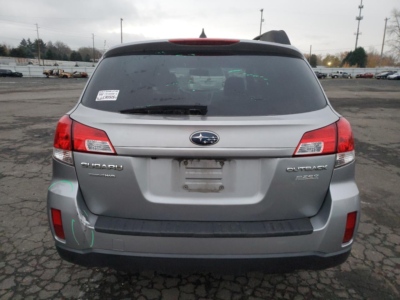 2011 Subaru Outback VIN 4S4BRBKC8B3376699 Copart auction photo, top/roof / rejected repair damage thumbnail 6