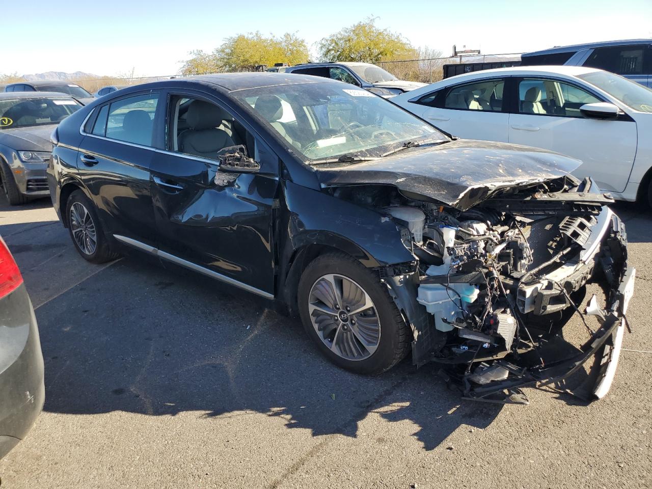 2021 Hyundai IONIQ VIN KMHCX5LD3MU259418 Copart auction photo, front end damage thumbnail 4