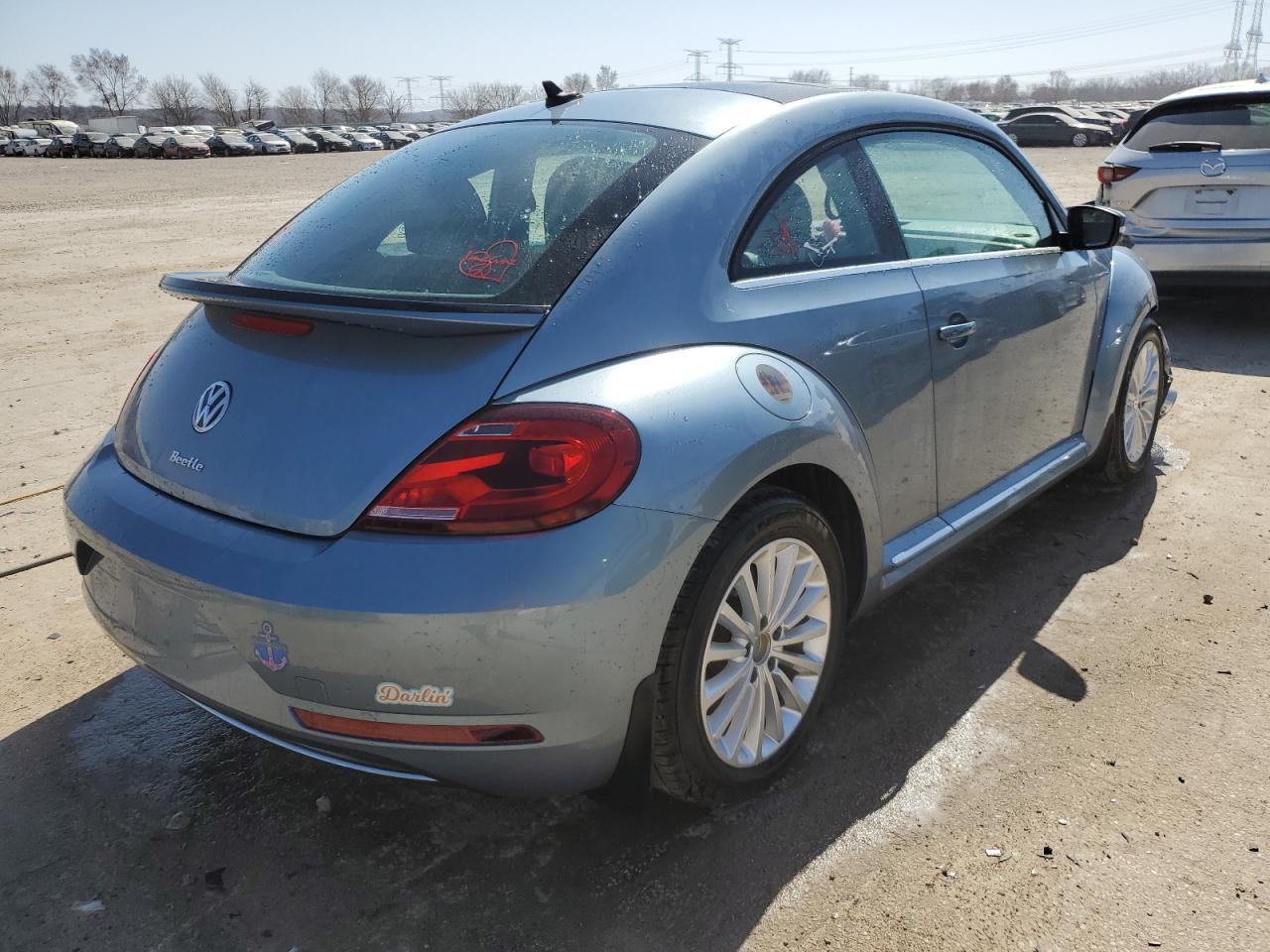 2019 Volkswagen Beetle VIN 3VWFD7AT0KM703711 Copart auction photo, front end damage thumbnail 3