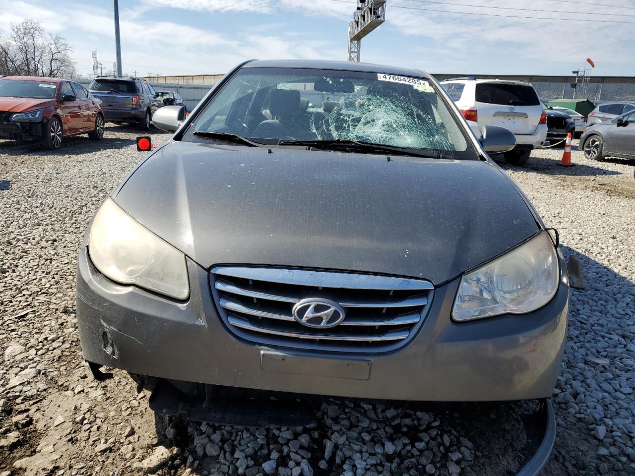 2010 Hyundai Elantra VIN KMHDU4AD7AU096200 Copart auction photo, vandalism damage thumbnail 5