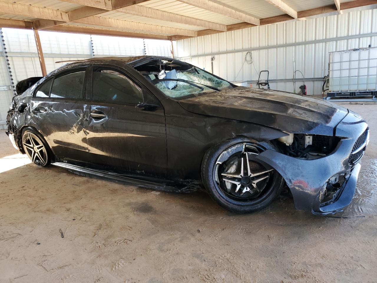 2022 Mercedes-Benz C-klasse VIN W1KAF4GB1NR031574 Copart auction photo, all over damage thumbnail 4