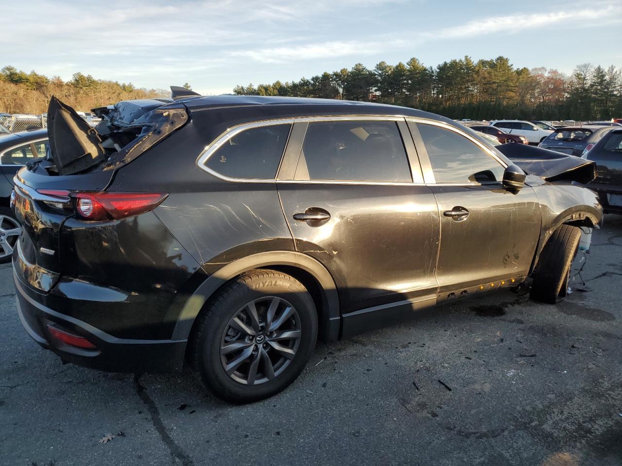 2018 Mazda CX-9 VIN JM3TCBBYXJ0205904 Copart auction photo, front end / top/roof damage thumbnail 3