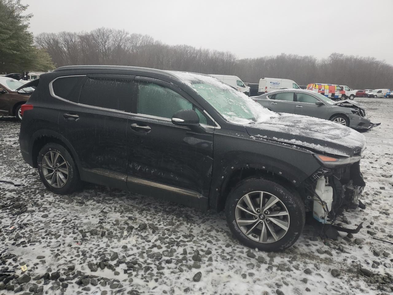 2019 Hyundai Santa Fe VIN 5NMS5CAD6KH000603 Copart auction photo, front end damage thumbnail 4