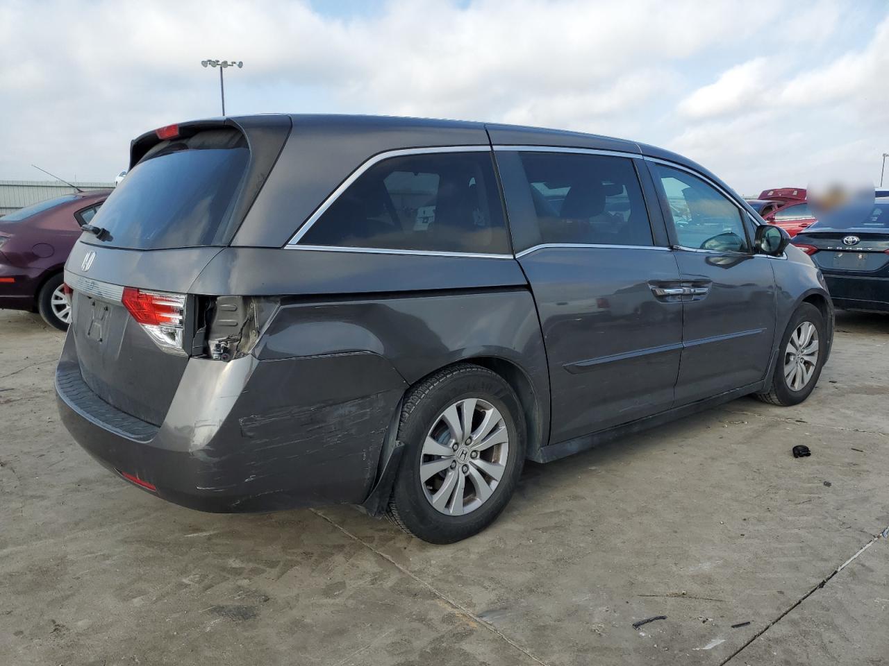 2014 Honda Odyssey VIN 5FNRL5H63EB053059 Copart auction photo, rear end damage thumbnail 3