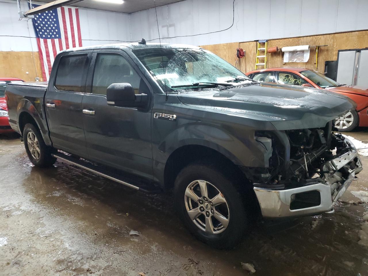 2018 Ford F-150 VIN 1FTEW1E57JKC31613 Copart auction photo, front end / burn - engine damage thumbnail 4