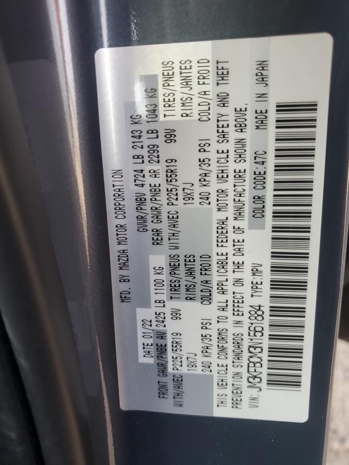 2022 Mazda CX-5 VIN JM3KFBCM3N1561884 Copart auction photo, front end / rear end damage thumbnail 13