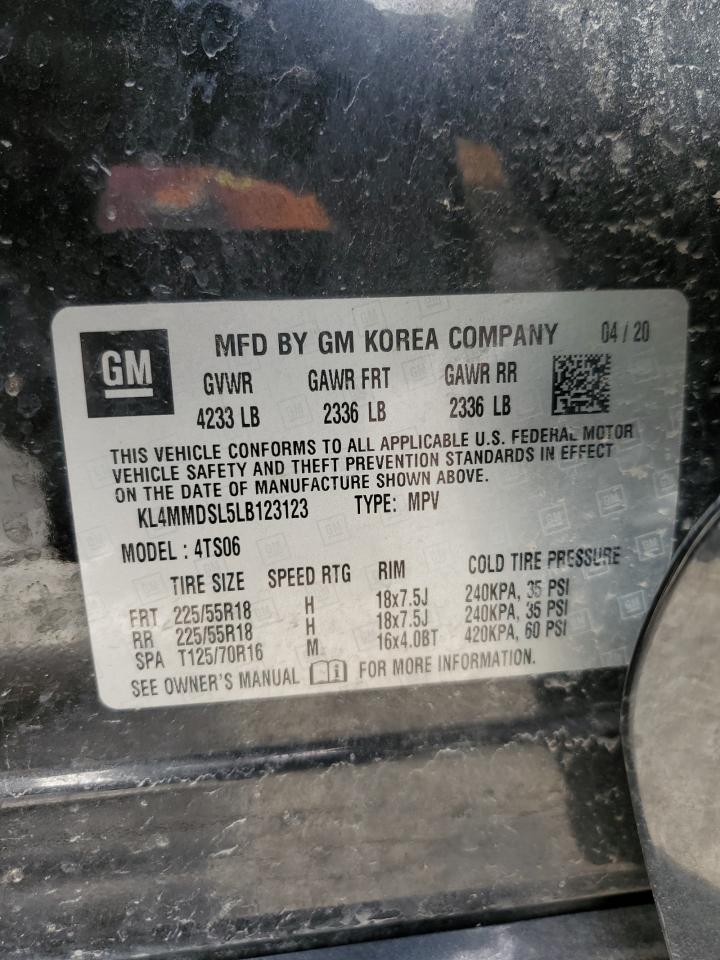 2020 Buick Encore VIN KL4MMDSL5LB123123 Copart auction photo, rear end damage thumbnail 15