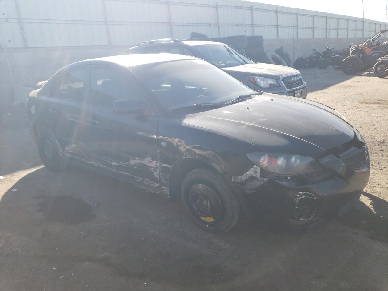 2006 Mazda 3 VIN JM1BK32F161484401 Copart auction photo, side / front end damage thumbnail 4