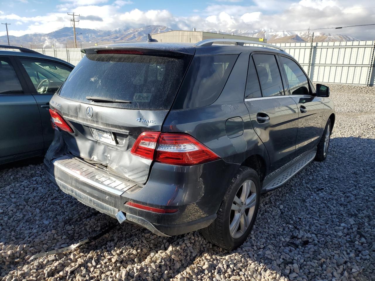 2012 Mercedes-Benz M-klasse VIN 4JGDA5HB9CA009002 Copart auction photo, rear end / side damage thumbnail 3