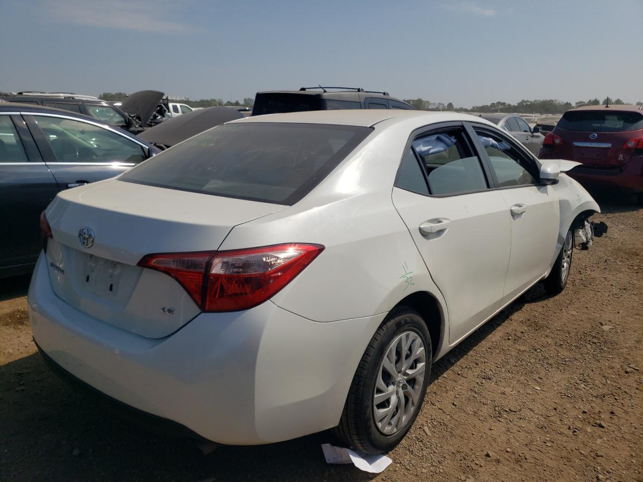 2017 Toyota Corolla VIN 5YFBURHE4HP698213 Copart auction photo, front end / frame damage damage thumbnail 3